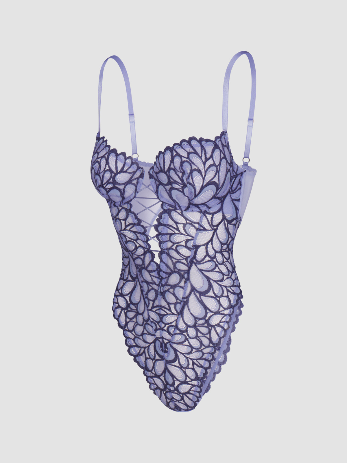 Savage Not Sorry Underwire Teddy in Blue & Multi | SAVAGE X FENTY