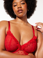 Savage X Ruffle Luv Underwire Slip in Red