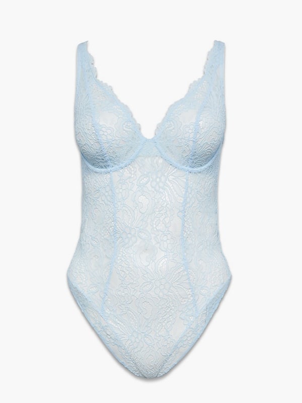 Romantic Corded Lace Underwire Teddy