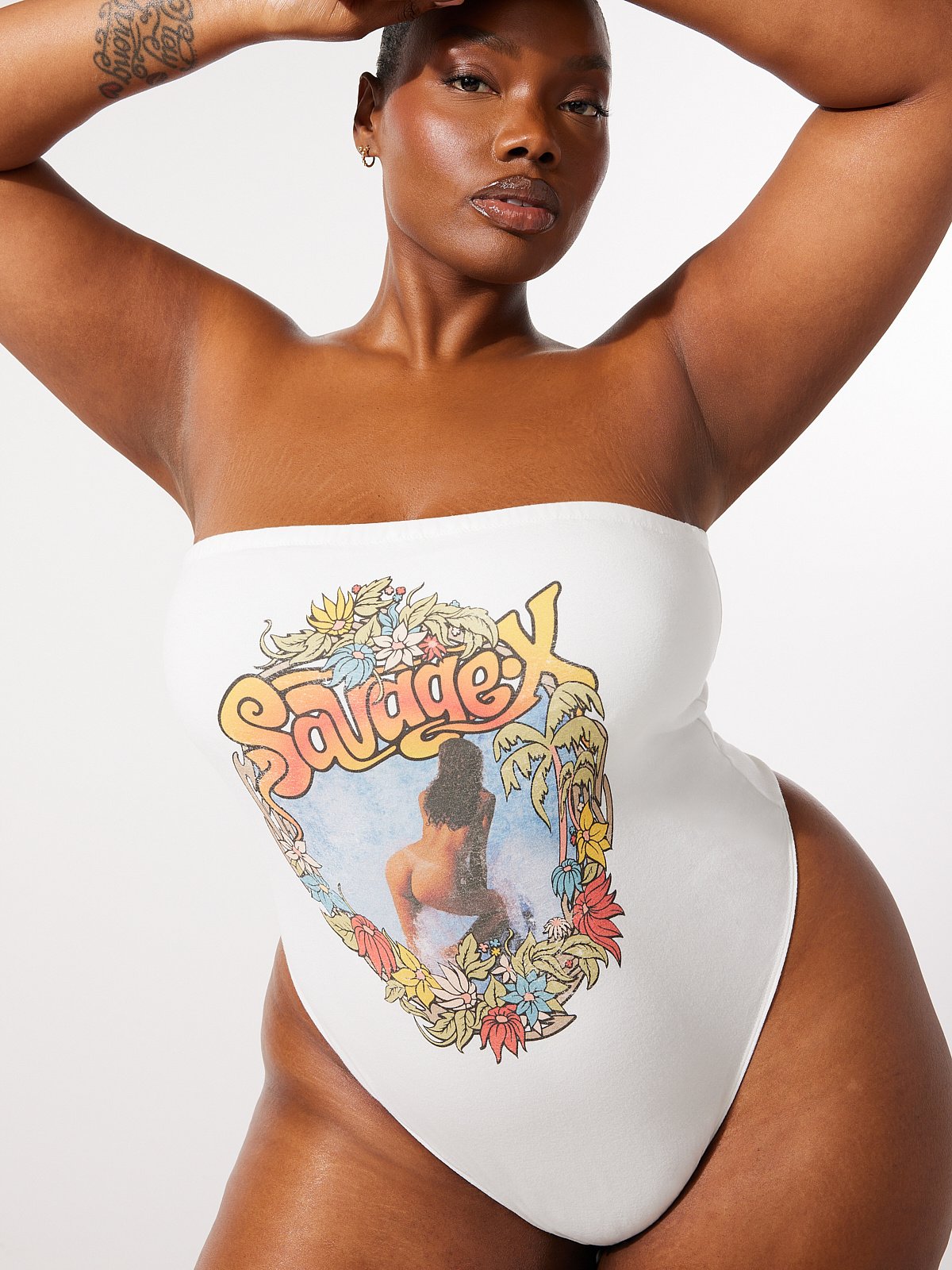 Summer Heat Strapless Bodysuit Teddy