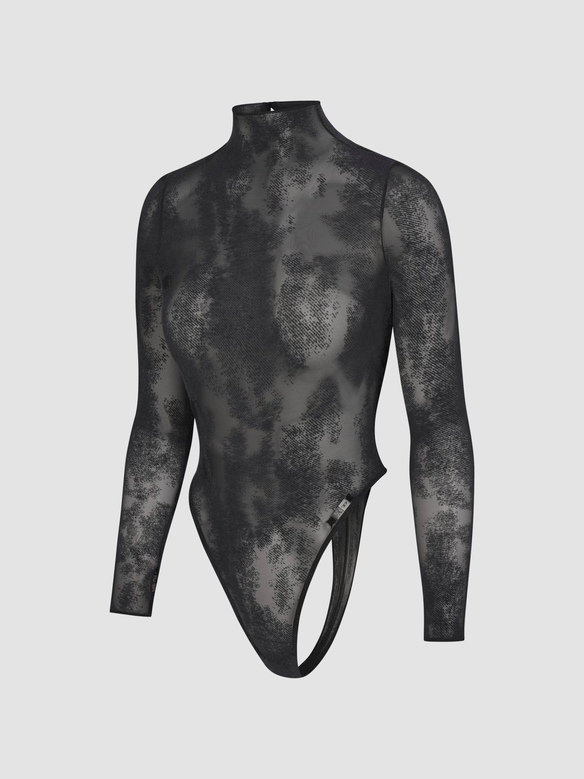 Savage X Diesel Denim Smoke Long-Sleeve Bodysuit Teddy