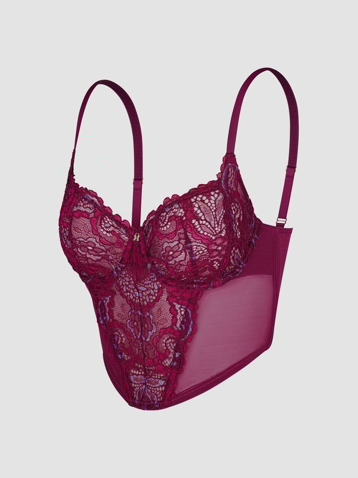 Romantic Corded Lace Metallic Bustier in Multi & Purple | SAVAGE X FENTY