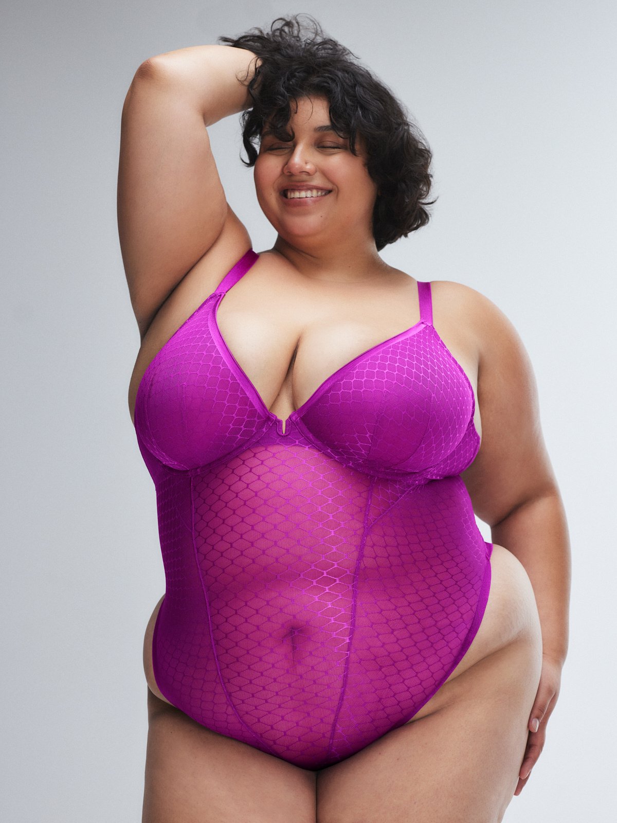 Show N' Tell Mesh Underwire Teddy