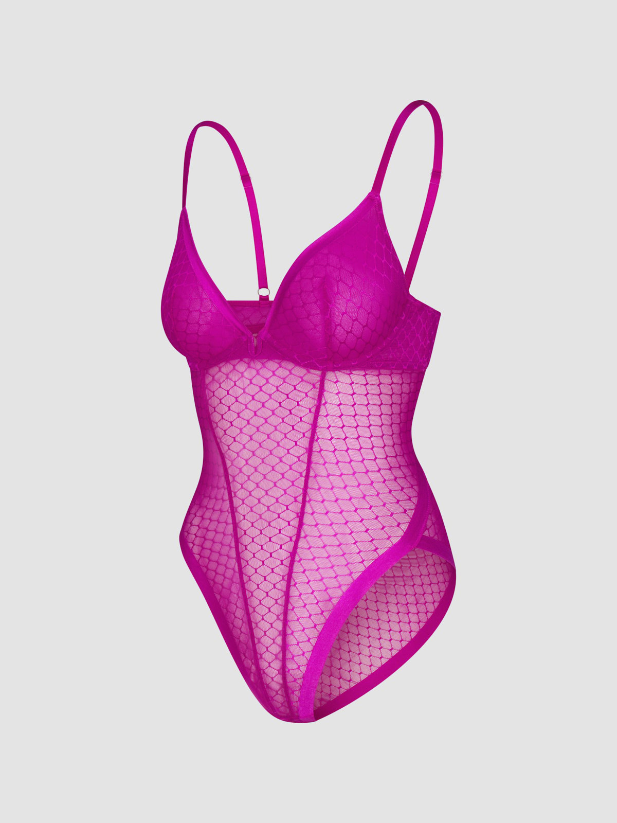 Show N' Tell Mesh Underwire Teddy