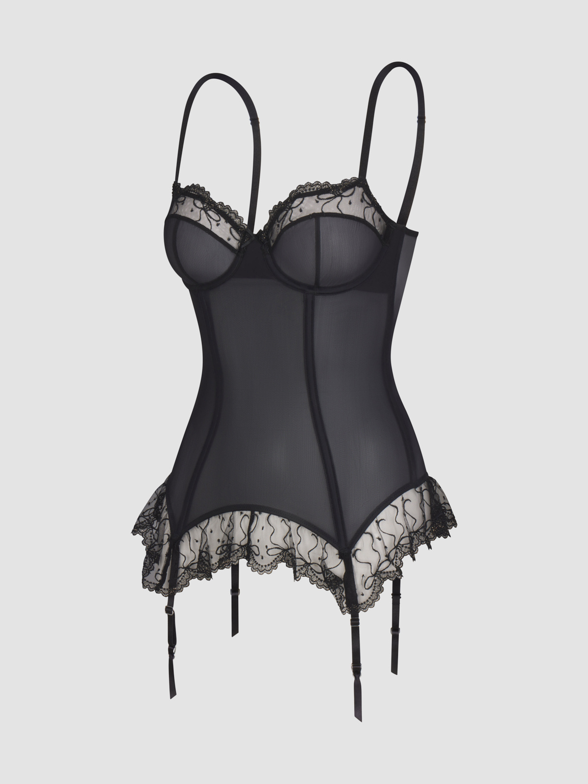 Loveline Underwire Basque in Black | SAVAGE X FENTY