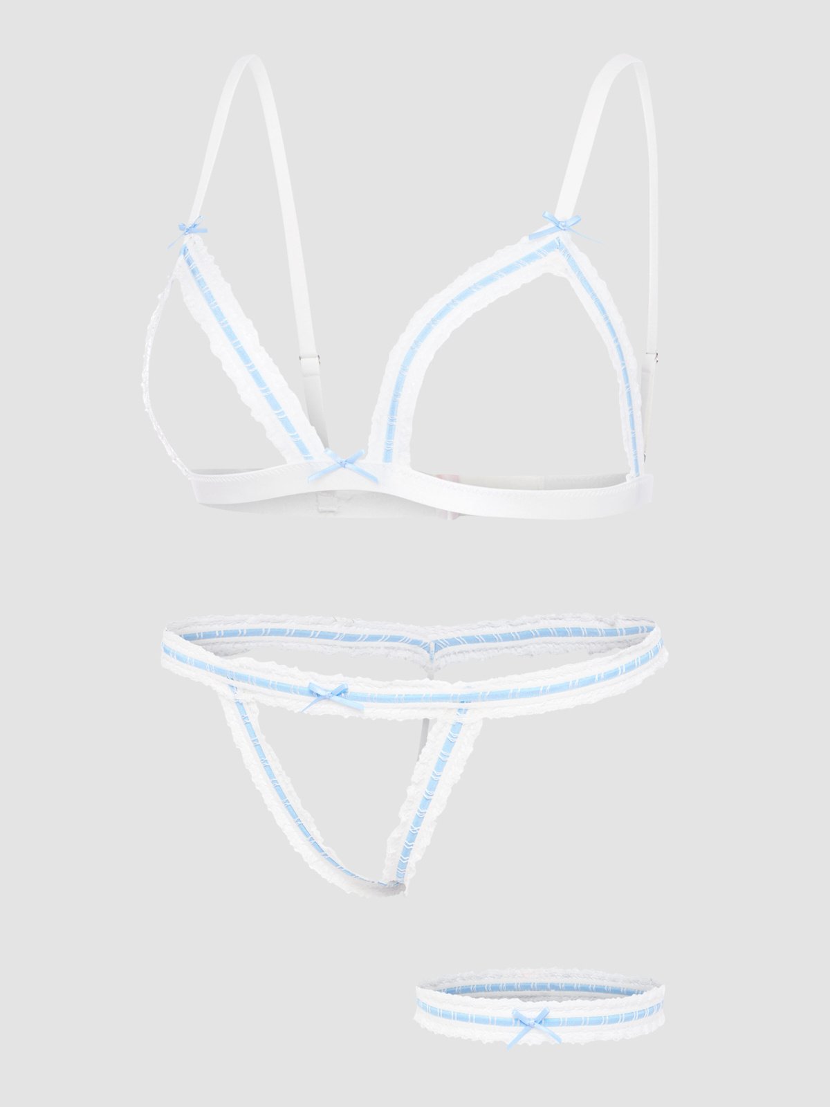 Honeymooner 3-Piece Lingerie Set in White | SAVAGE X FENTY