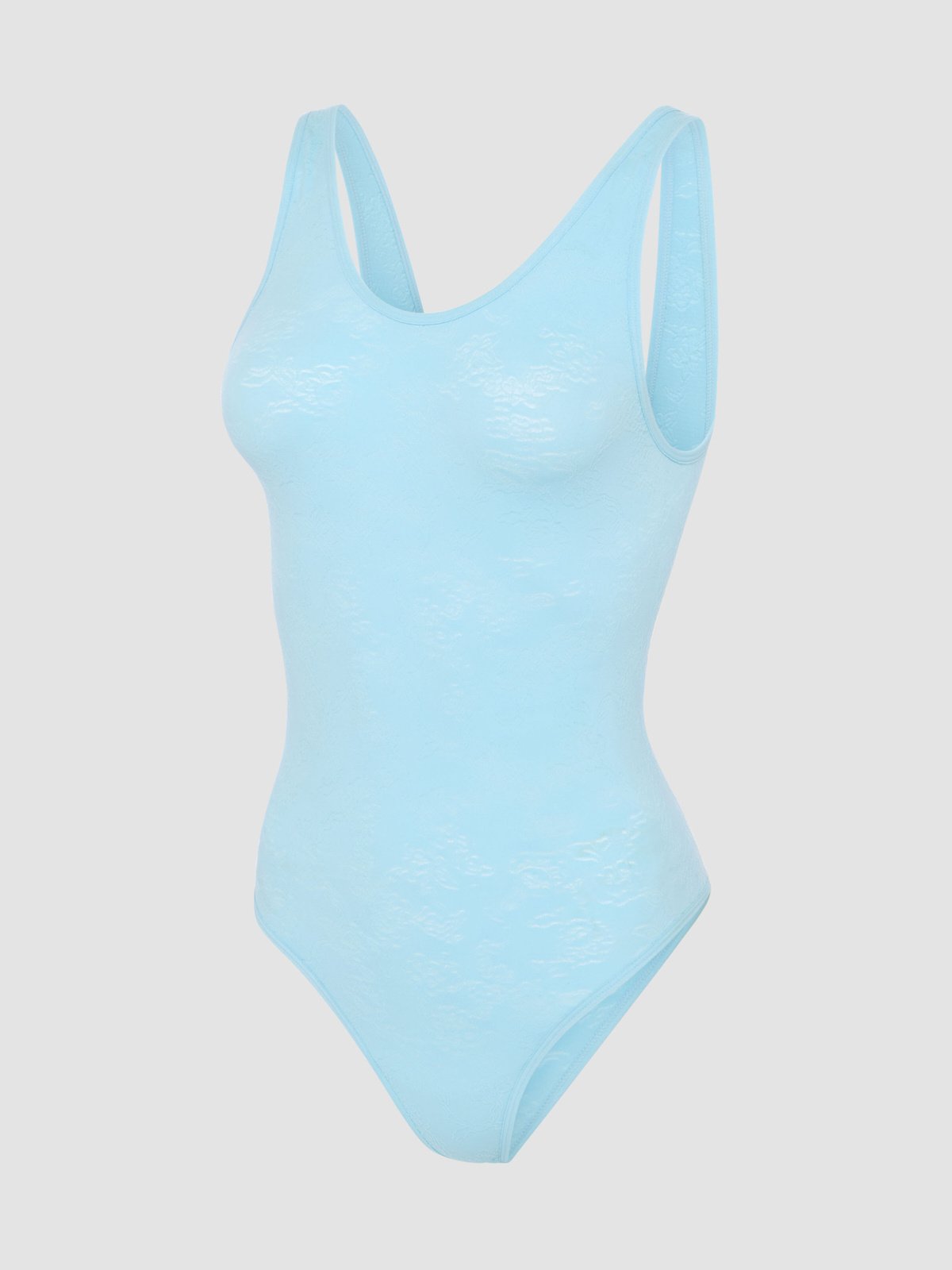 Seamless Floral Built-Up Teddy Bodysuit in Blue | SAVAGE X FENTY