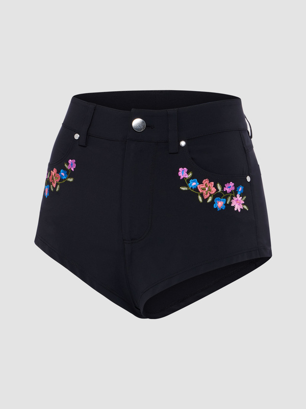 Hopelace Romantic Booty Short in Black | SAVAGE X FENTY