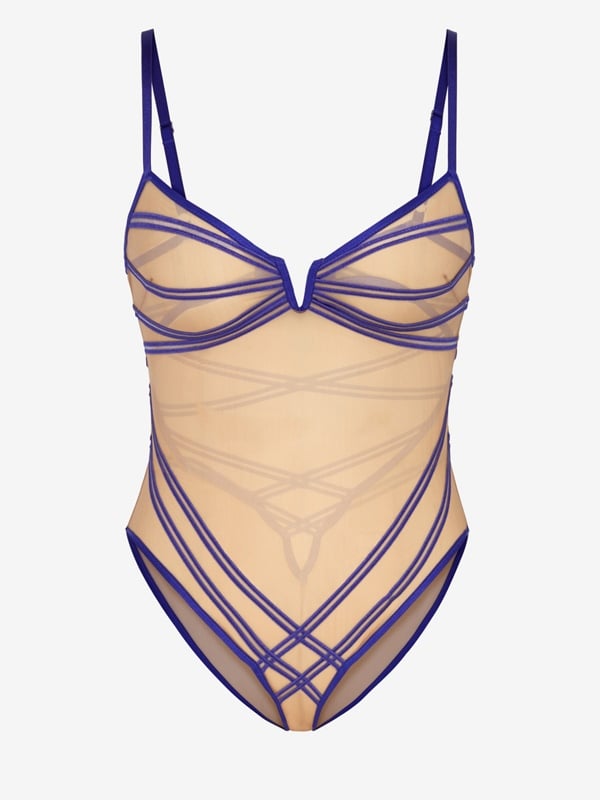 Strappy Hour Striped Teddy
