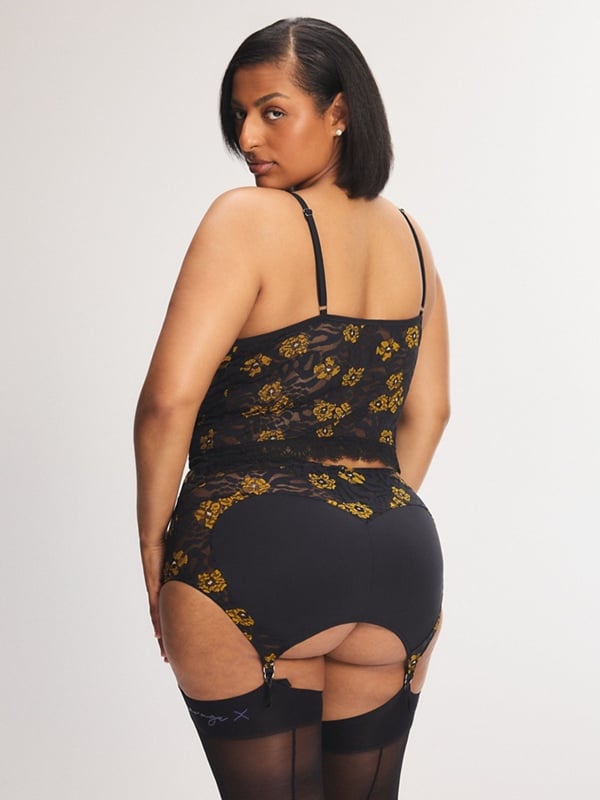 Feline Floral Garter Skirt