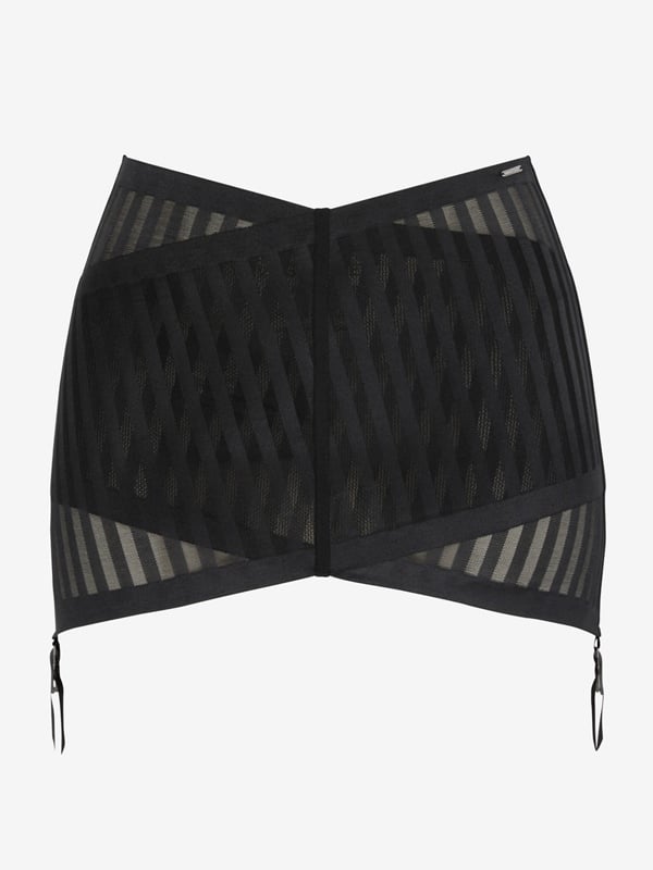 Show N' Tell Stripe Garter Skirt