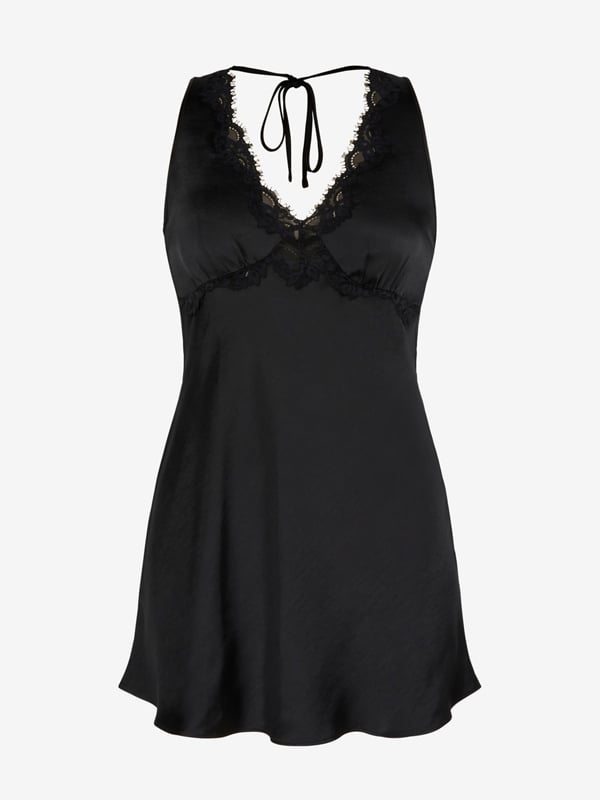 Savage X Noir Satin Mini Dress