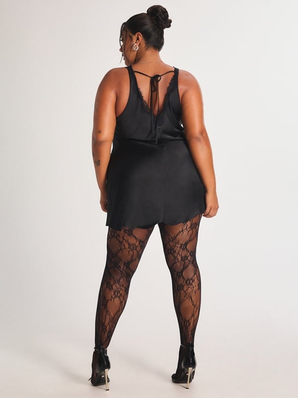 Savage X Noir Satin Mini Dress