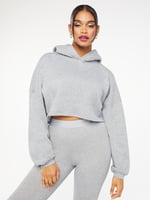 Cherry New York Cropped Hoodie XLarge / Grey