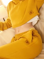 Savage X Fenty Honeycomb Yellow Longsleeve Oversized Xssential Drawstring  Hoodie