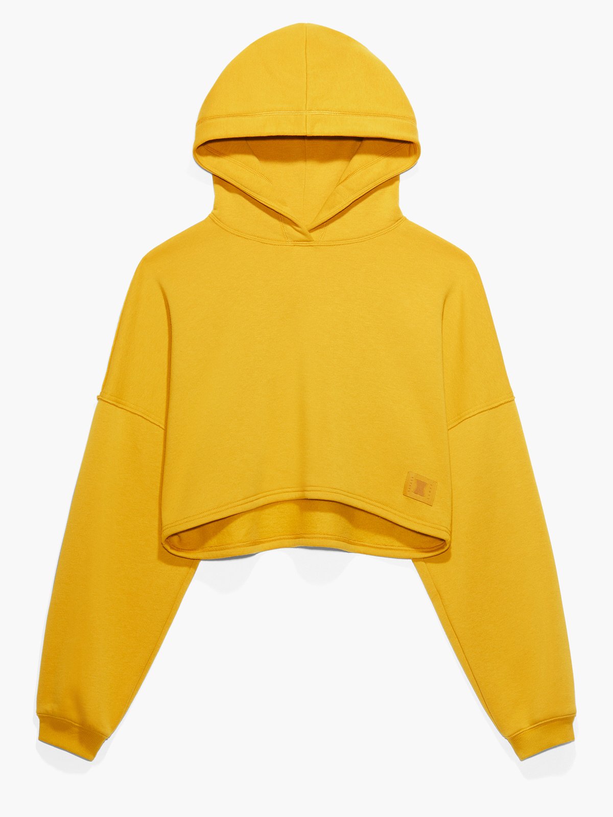 Mustard yellow best sale crop hoodie