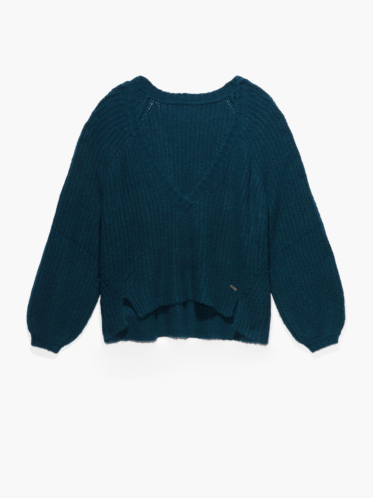 Fuzz Fit Knit V-Neck Sweater in Blue | SAVAGE X FENTY