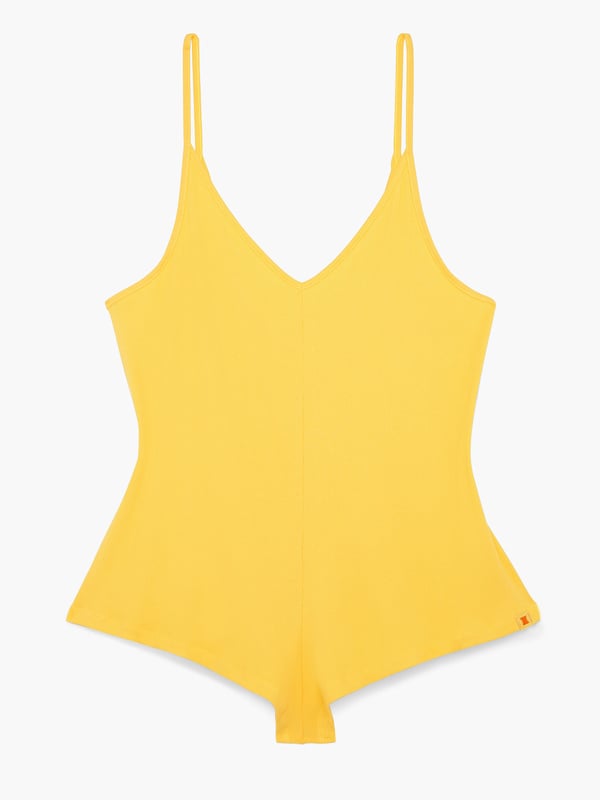 Rib Essentials Romper in Yellow | SAVAGE X FENTY