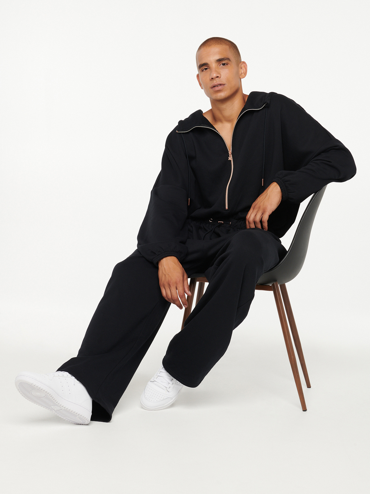 Xssential Oversized Cinched Hooded Jumpsuit