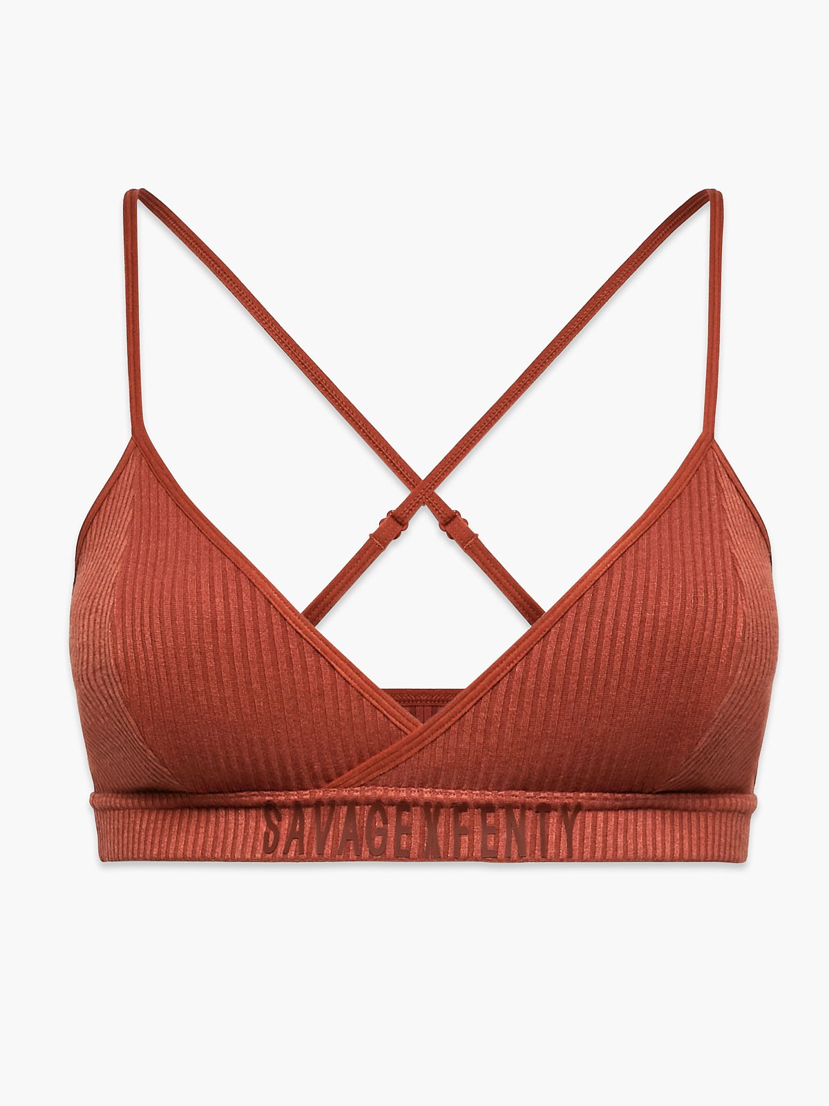 Essential Heavy Rib Logo Bralette