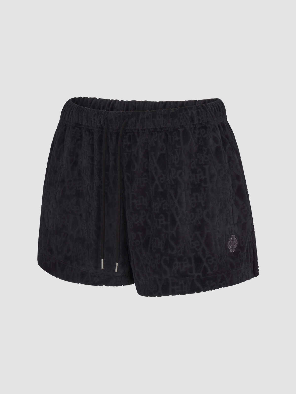 Signature Script Velour Tap Short in Black | SAVAGE X FENTY