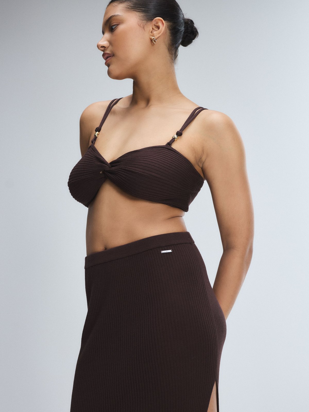 Featherweight Knit Slit Skirt
