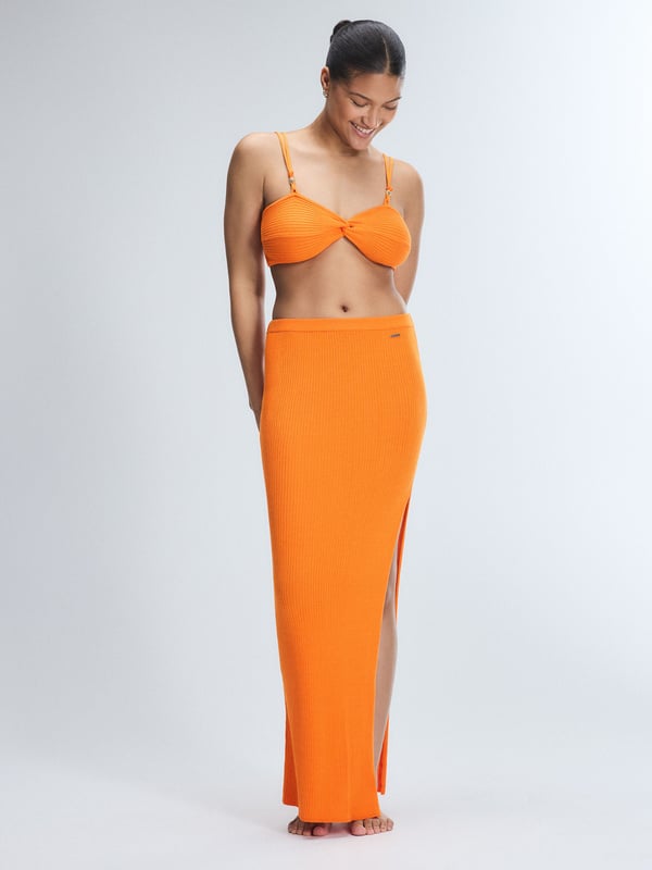 Featherweight Knit Slit Skirt