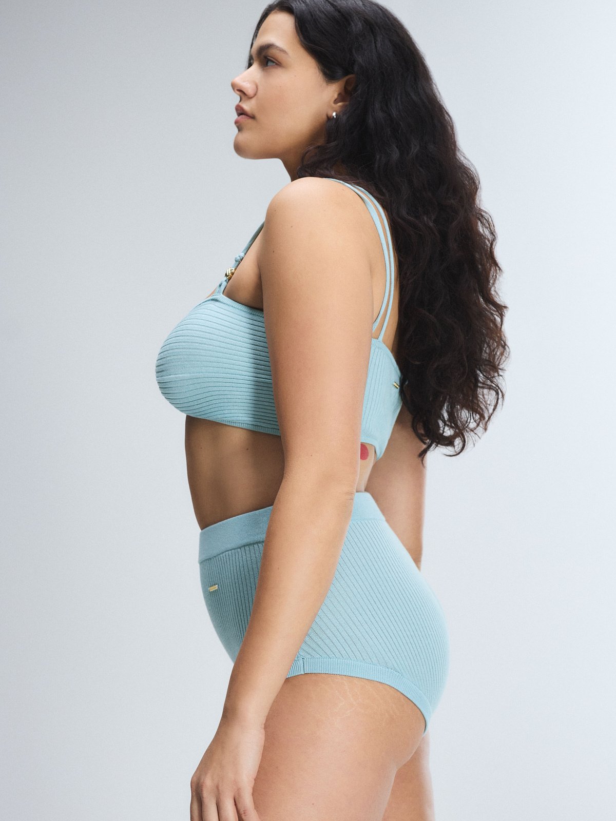 Featherweight Knit Booty Short in Blue | SAVAGE X FENTY