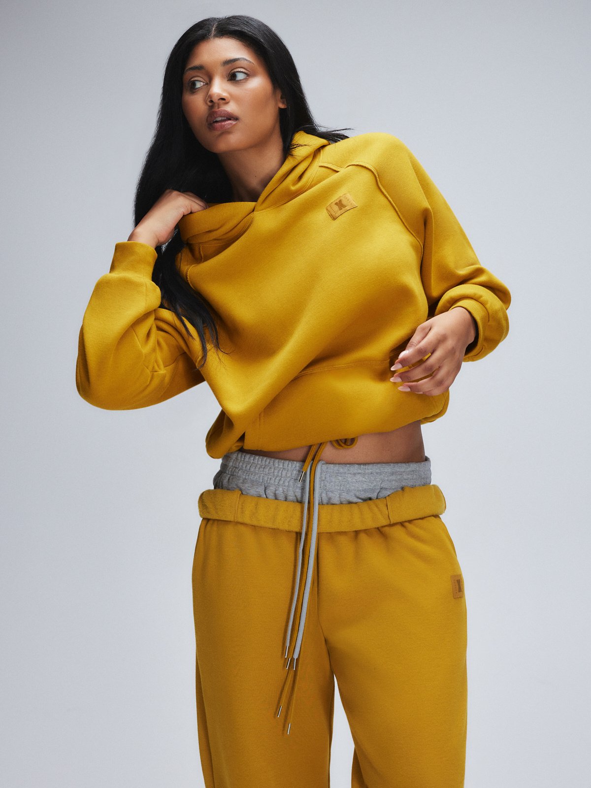 Essential Fleece Raglan Hoodie in Gold & Yellow | SAVAGE X FENTY