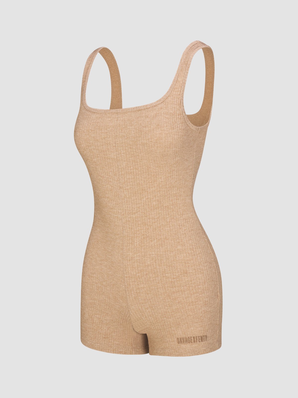 Essential Rib Romper in Nude | SAVAGE X FENTY
