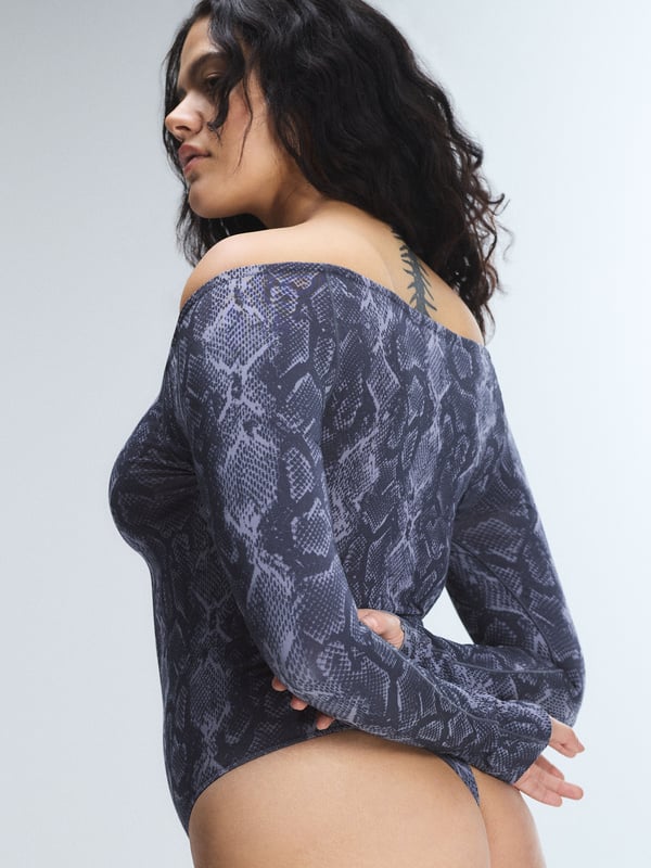 Frame Work Long-Sleeve Bodysuit