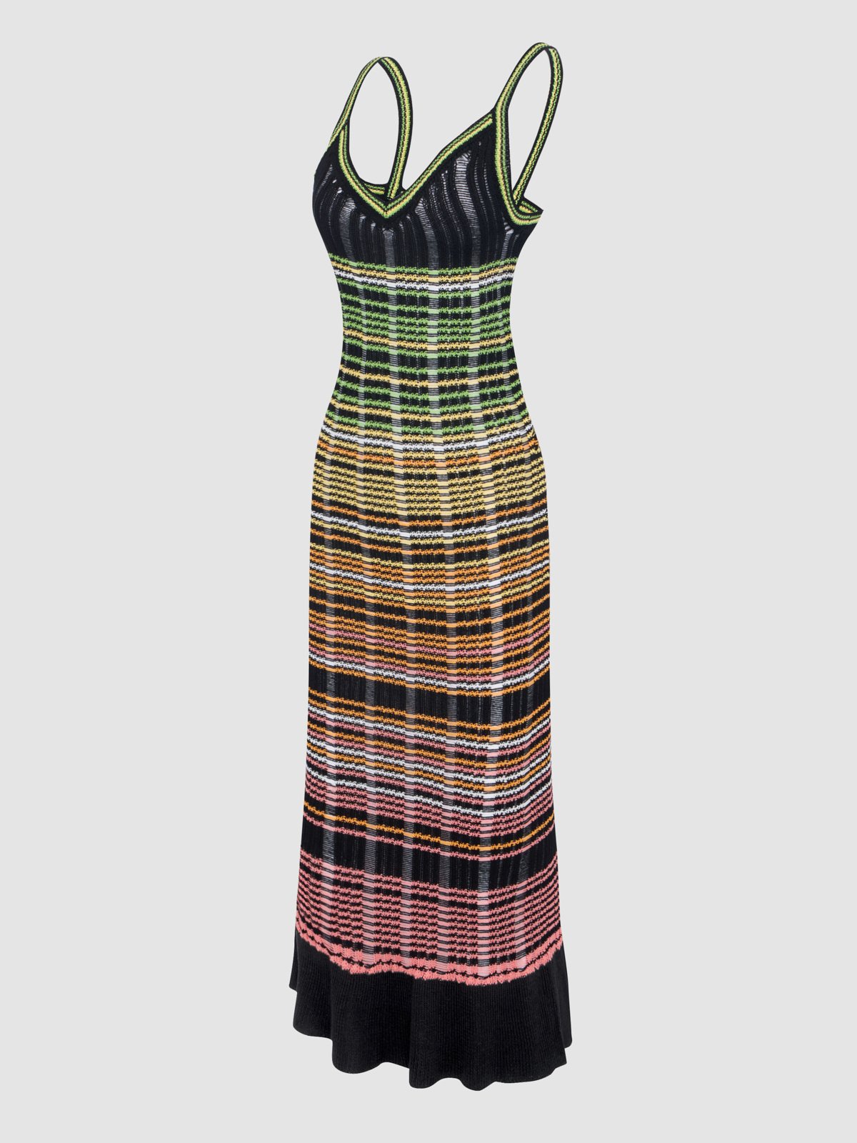 Total Catch Column Dress in Black & Multi | SAVAGE X FENTY