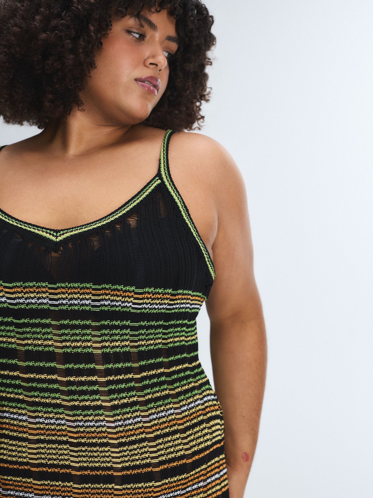 Total Catch Column Dress in Black & Multi | SAVAGE X FENTY