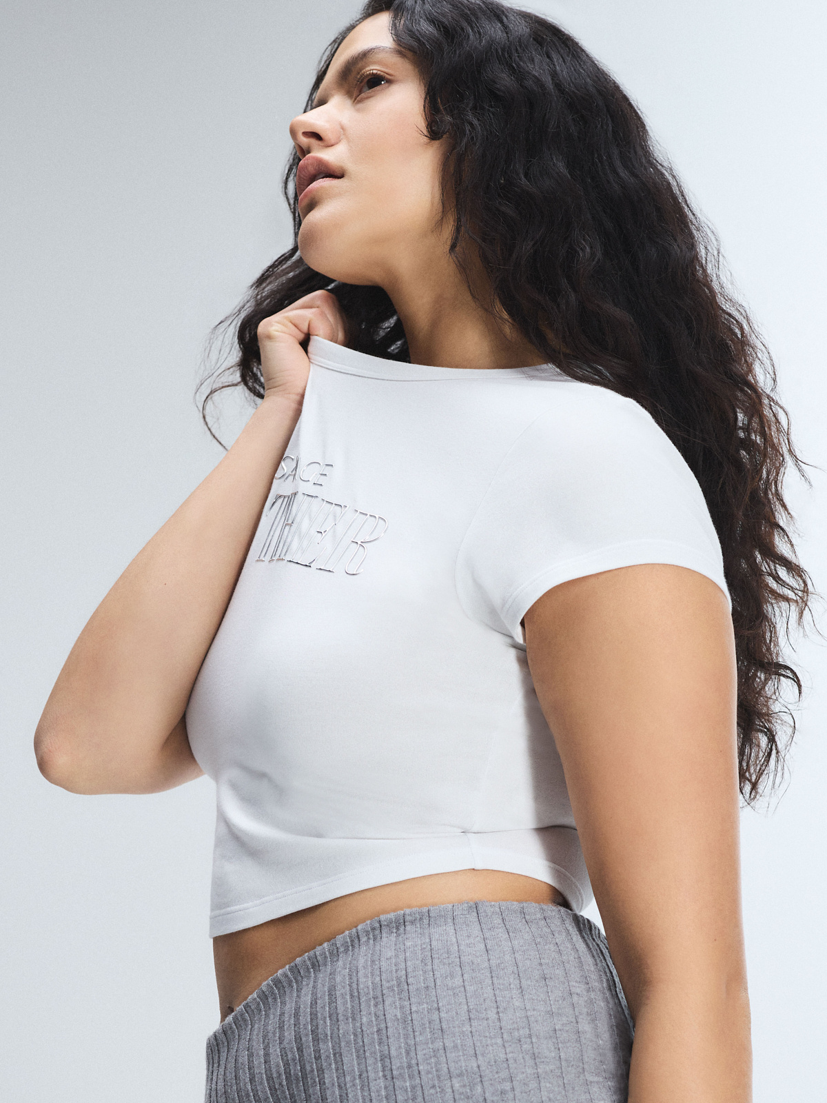 Cotton Essentials Graphic Baby Tee in White | SAVAGE X FENTY