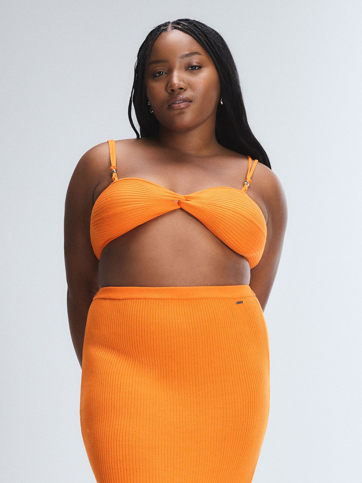Featherweight Knit Twist Top