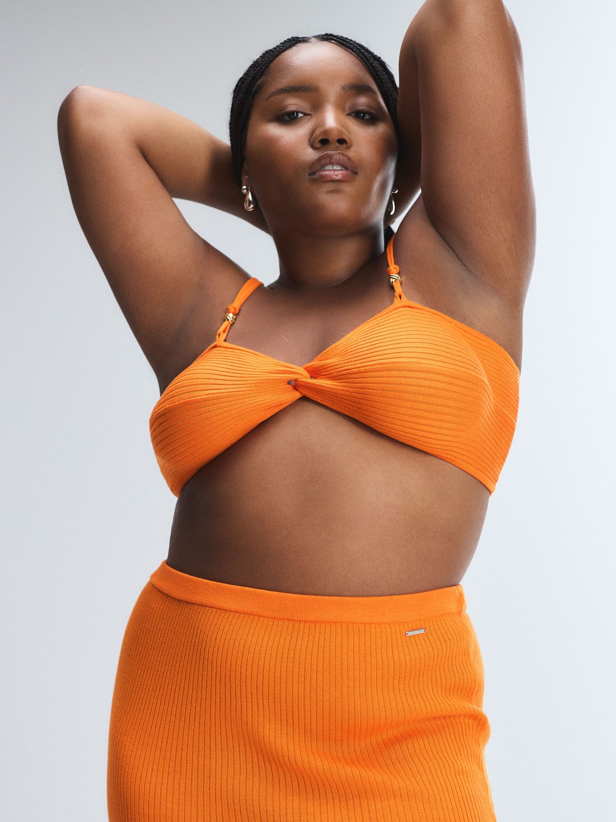 Featherweight Knit Twist Top