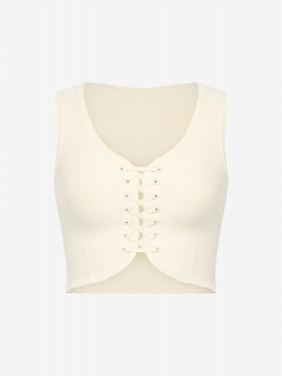 Flirty Figure Lace-Up Top