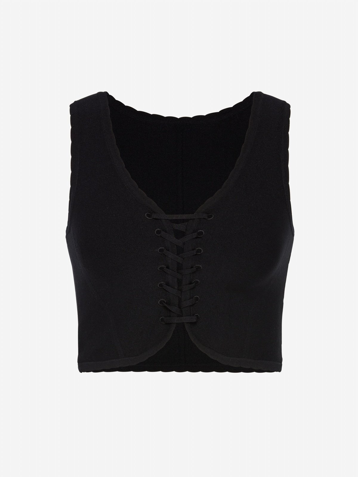 Flirty Figure Lace-Up Top