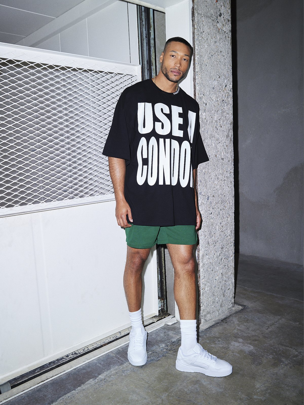 Use a Condom Oversized Graphic Tee