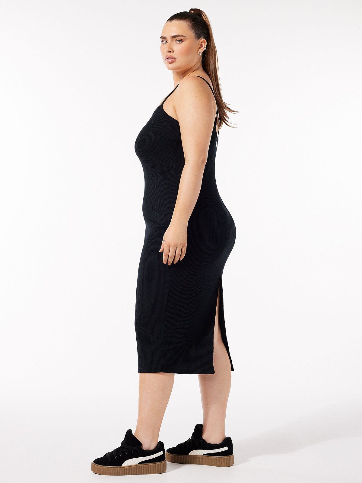 Xssential Heavy Rib Midi Dress