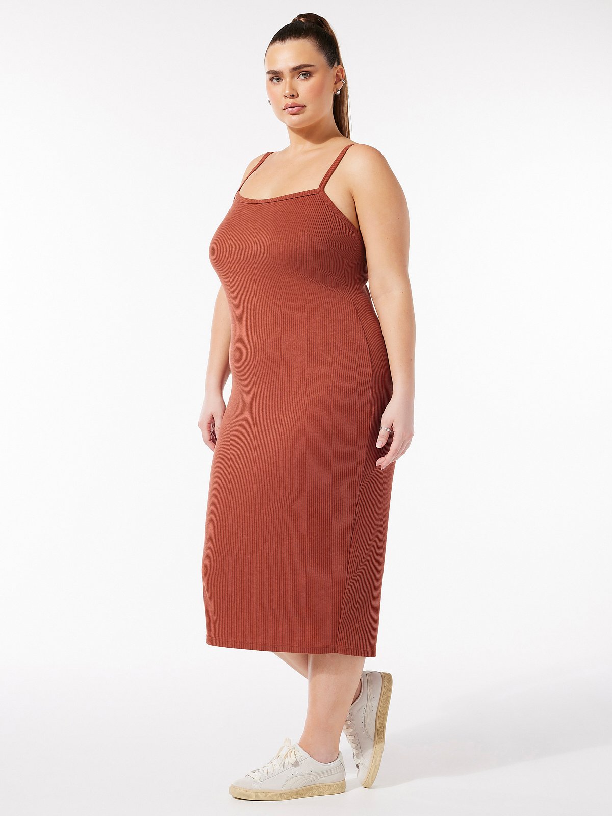 Essential Heavy Rib Midi Dress