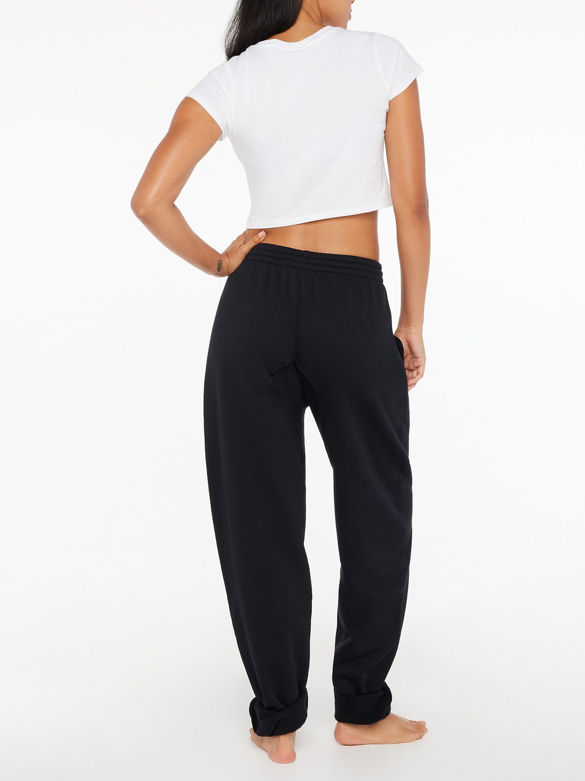 Xssential Oversized Rolled Cuff Jogger in Black