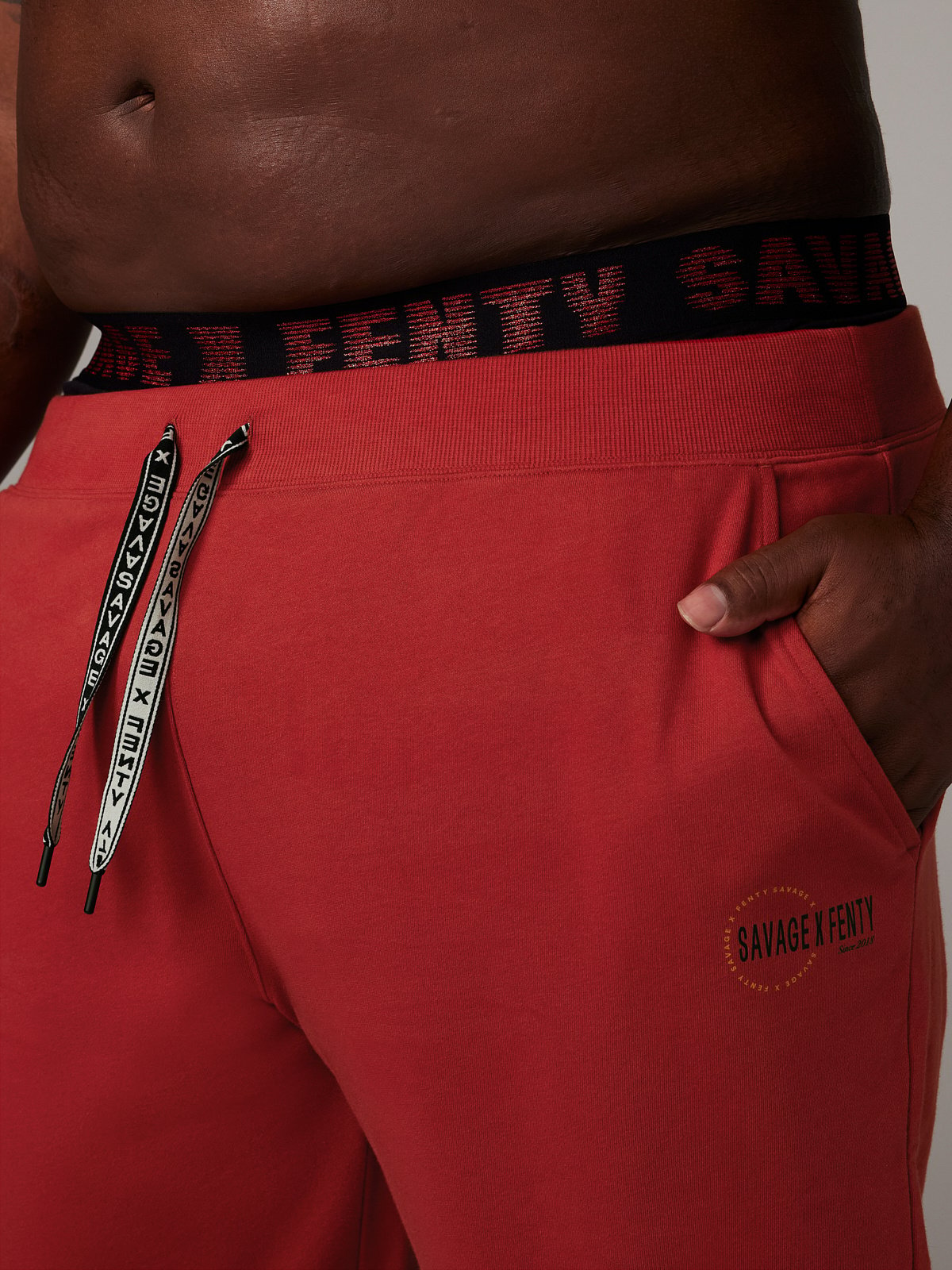 Xssential Terry Sweatpant in Red