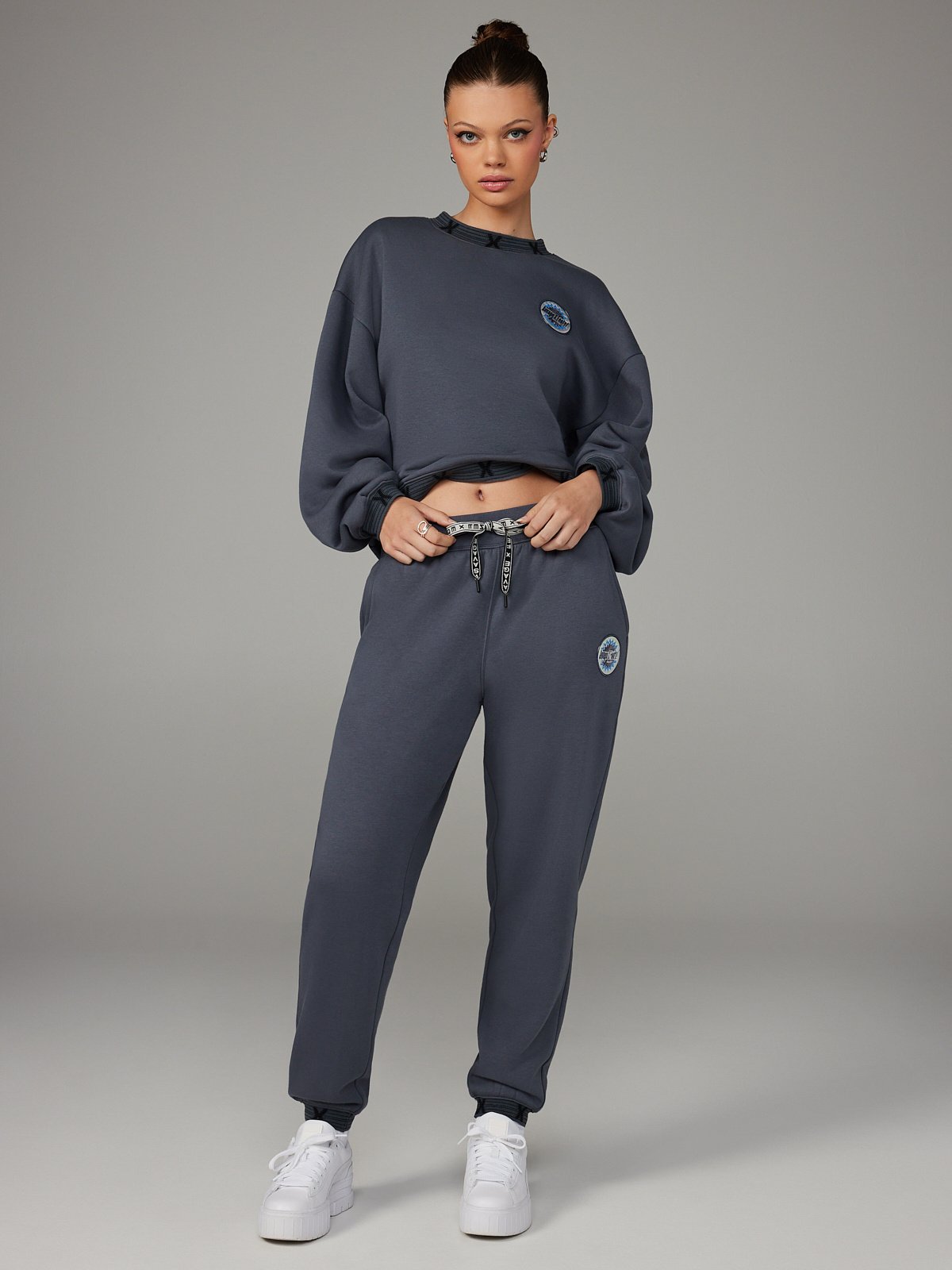 Essential Holographic Logo-Trim Sweatpant