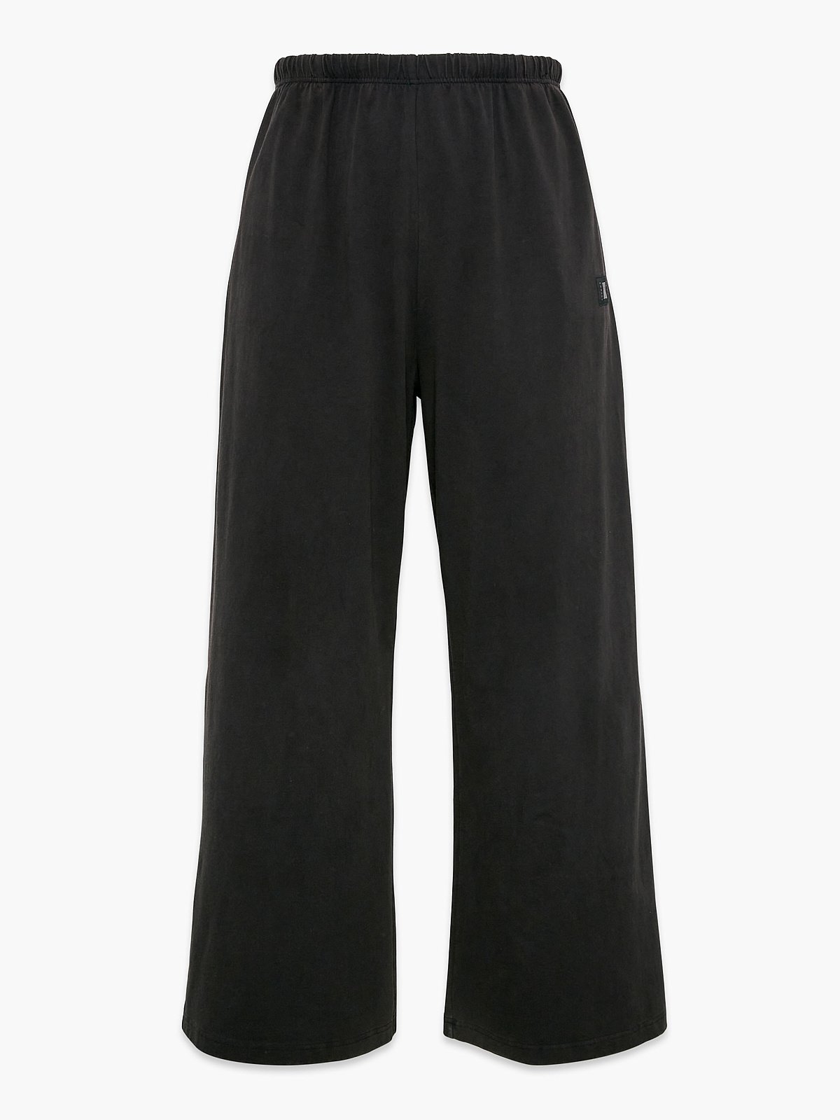 Essential Heavy Jersey Washed Wide-Leg Pant in Black | SAVAGE X FENTY