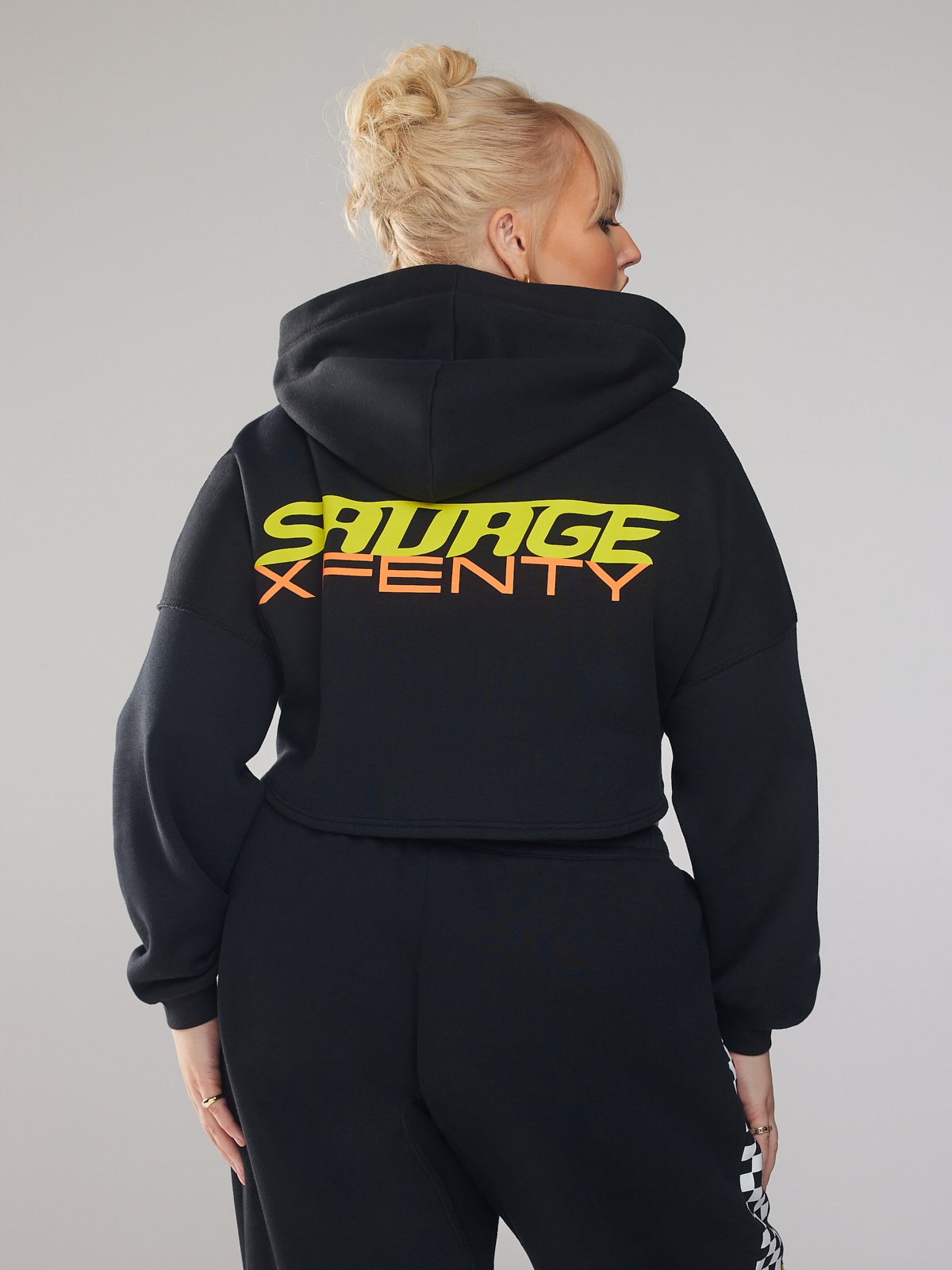 Savage x Fenty Xssential Scope Logo Cropped Hoodie