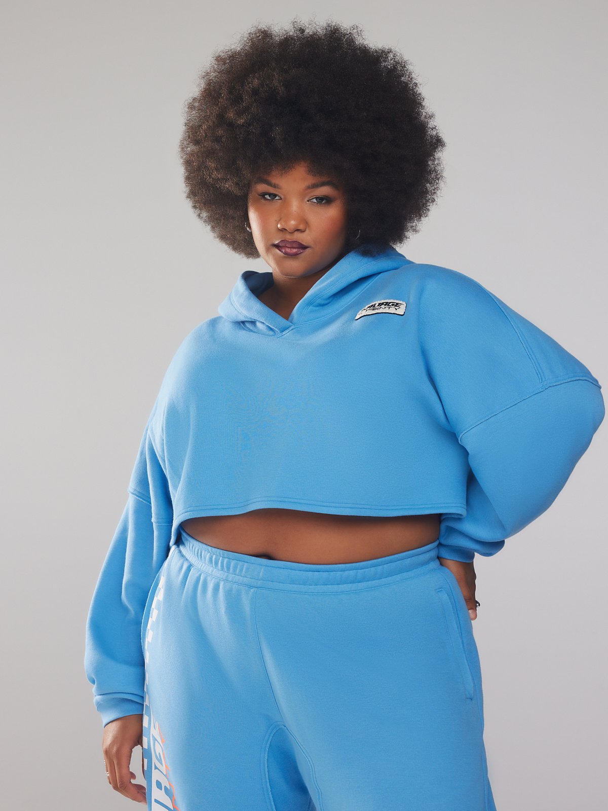 Savage x Fenty Rihanna Womens M Xssential Oversized Hoodie Sweatshirt Blue  NWT
