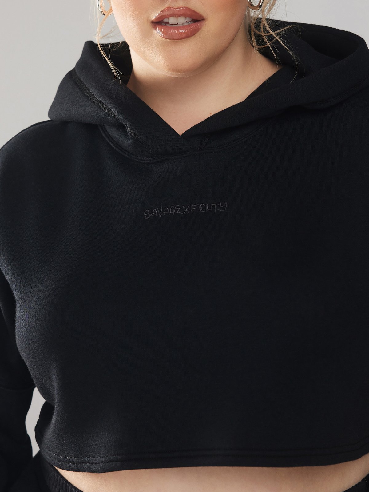 Xssential Cropped Hoodie with Logo