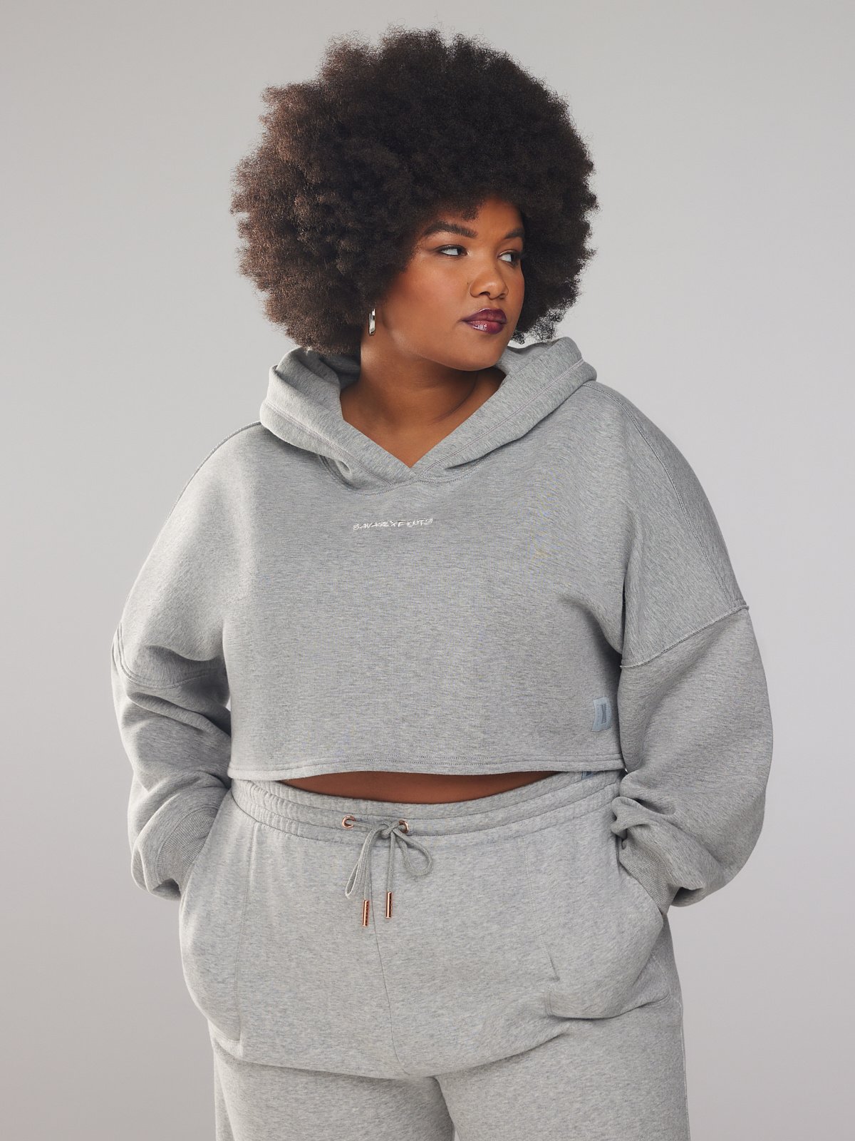 Women's Cropped Lounge Sweatshirt - Colsie (Dark Gray, XS)