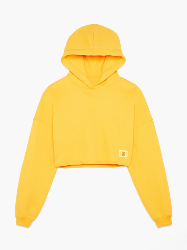 Plain cropped online hoodie